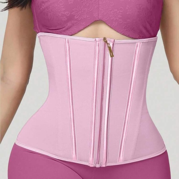 Latex Hourglass Waist Trainer, Double-Layer Compression Waist Cincher, - Picture 2 of 6